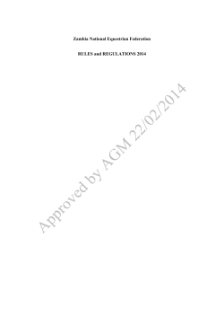 Rules and Regulations to the Zambia National Equestrian Federation