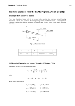 Practical exercises with the FEM program ANSYS (to [35])