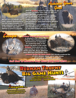 Escape - Redman Trophy Big Game Hunts