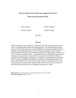 1 The Case against Power Utility and a