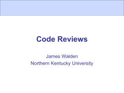 Code Reviews - Northern Kentucky University