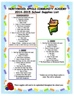 These supplies will need to be replenished throughout the school