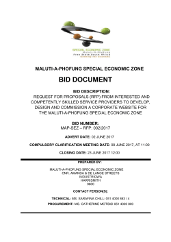 MAP SEZ RFP 002 2017