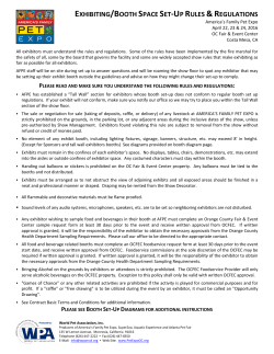 booth space rules and regulations