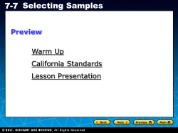 Description Method Sampling Methods Holt CA