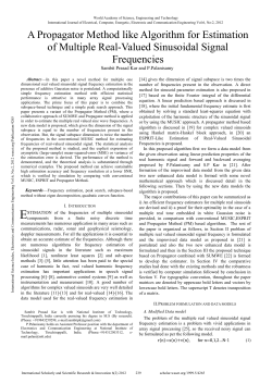 A Propagator Method like Algorithm for Estimation of Multiple Real
