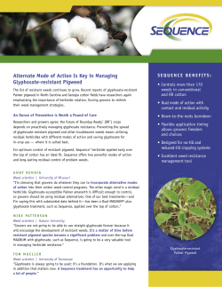 alternate mode of action Is Key in managing Glyphosate