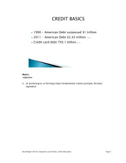 Credit card - Arbor Education