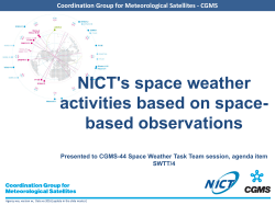 Coordination Group for Meteorological Satellites - CGMS