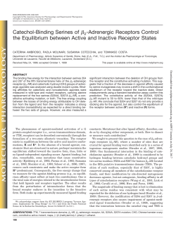 Catechol-Binding Serines of 2 -Adrenergic Receptors Control the