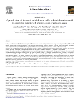 Optimal value of fractional exhaled nitric oxide in inhaled