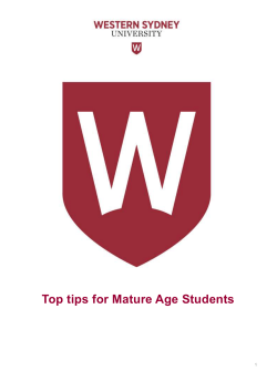 Top Tips for Mature Age Students  (opens in
