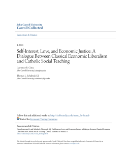 Self-Interest, Love, and Economic Justice: A