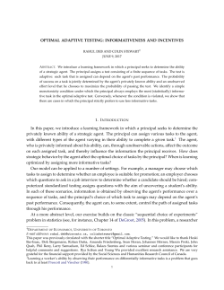 OPTIMAL ADAPTIVE TESTING - Department of Economics