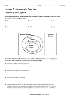Lesson 7 Homework Practice The Real Number System