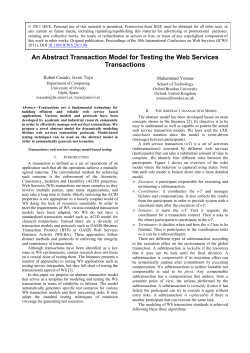 An Abstract Transaction Model for Testing the Web Services