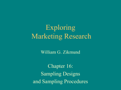 Chapter 16 - Exploring Marketing Research
