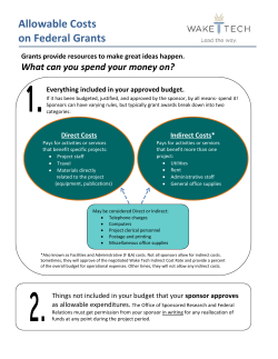 Allowable Costs on Federal Grants