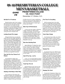 09-10 PRESBYTERIAN COLLEGE MEN`S BASKETBALL