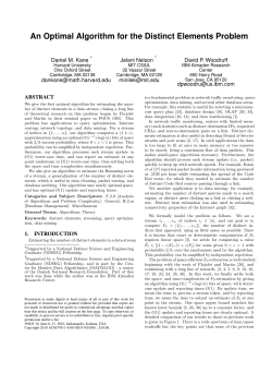 An Optimal Algorithm for the Distinct Elements Problem