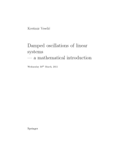 Damped oscillations of linear systems &mdash; a