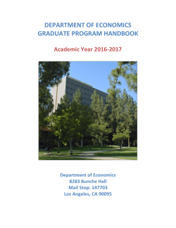 Graduate Handbook - UCLA Department of Economics