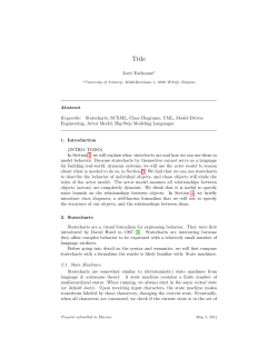 Joeri Exelmansa Abstract Keywords: Statecharts, SCXML, Class