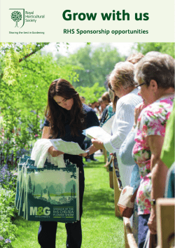 RHS Grow with Us sponsorship opportunities