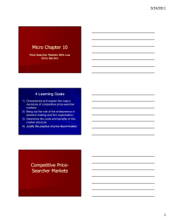 Micro Chapter 10 Competitive Price Competitive Price