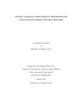 OPTIMAL LEARNING: COMPUTATIONAL PROCEDURES FOR