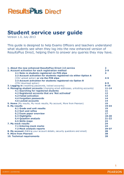 Student service user guide - Edexcel