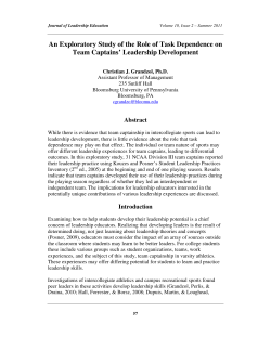 An Exploratory Study of the Role of Task Dependence on Team