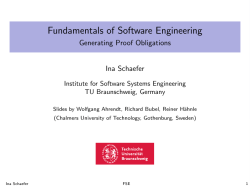 Fundamentals of Software Engineering