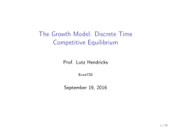 Competitive equilibrium