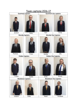 Team captains 2016-17 - St John and St Francis Church School