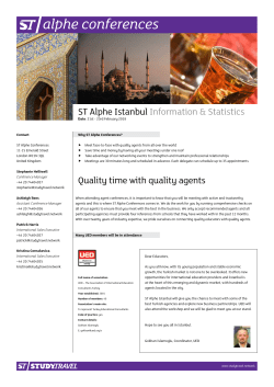 Quality time with quality agents ST Alphe Istanbul Information
