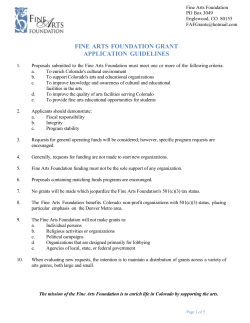 colorado common grant application