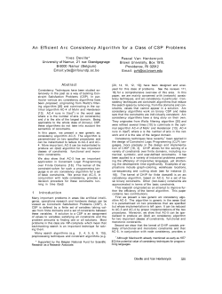 An Efficient Arc Consistency Algorithm for a Class of CSP Problems