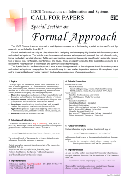 Formal Approach