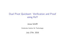 Dual Pivot Quicksort: Verification and Proof using KeY