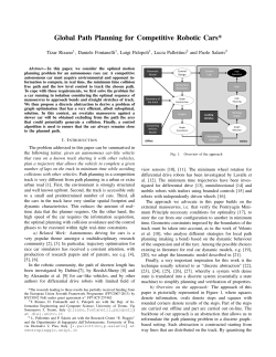 Global Path Planning for Competitive Robotic Cars