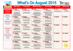 Monday - Action for Children