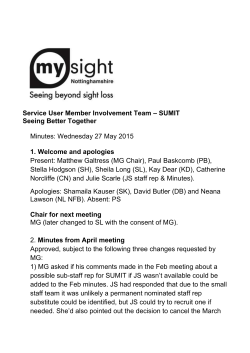 Click here to SUMIT minutes May 2015
