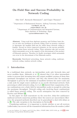 On Field Size and Success Probability in Network Coding