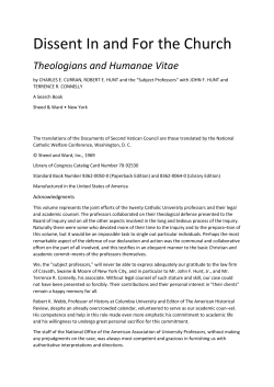 Theologians and Humanae Vitae - Wijngaards Institute for Catholic