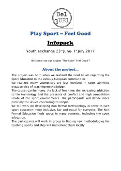 Infopack Play sport feel good