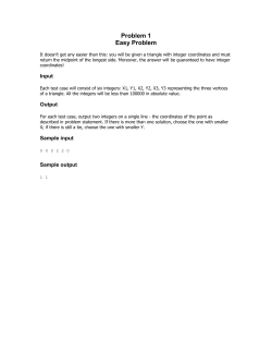 Problem 1 - Progfest