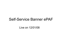 Self-Service ePAF