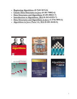 Data Structures and Algorithms