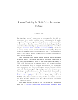Process Flexibility for Multi-Period Production - UNC